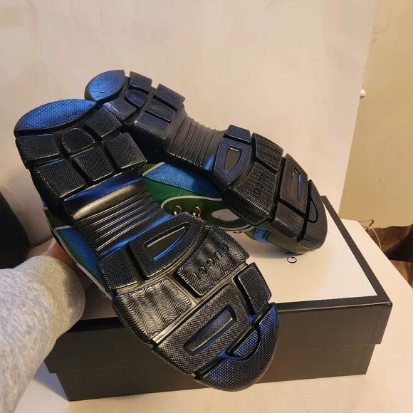 Gucci - Flashtrek Reflective Leather, Suede and Mesh Sneakers - Multi 9 BNWB - Picture 13 of 13